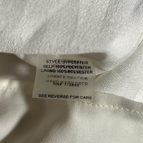 SUGAR LIPS summer long sleeve bow + tie ivory romper in women’s size XS - Picture 11 of 11